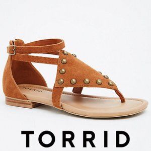 Torrid Studded T Strap Gladiator Sandals 10.5W